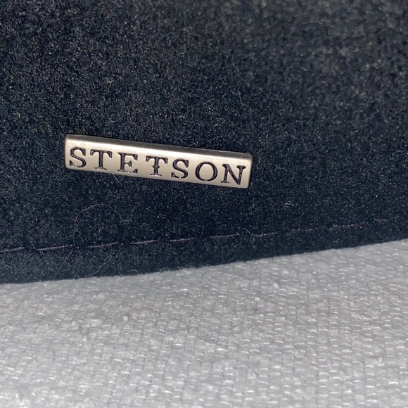 Stetson men’s black wool flat cap size medium - Picture 4 of 8